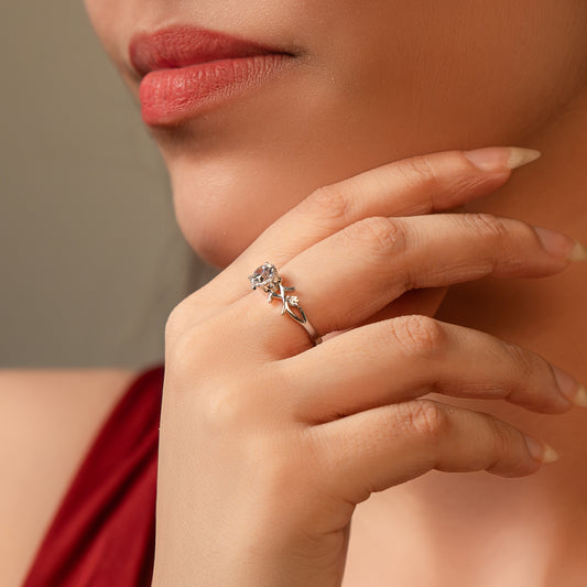 White Solitaire Ring
