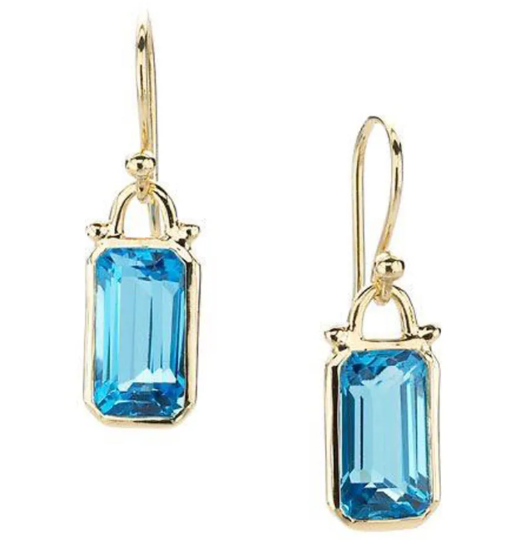 Dangle Earring Blue Topaz