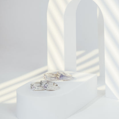 White Zircon Toe Ring