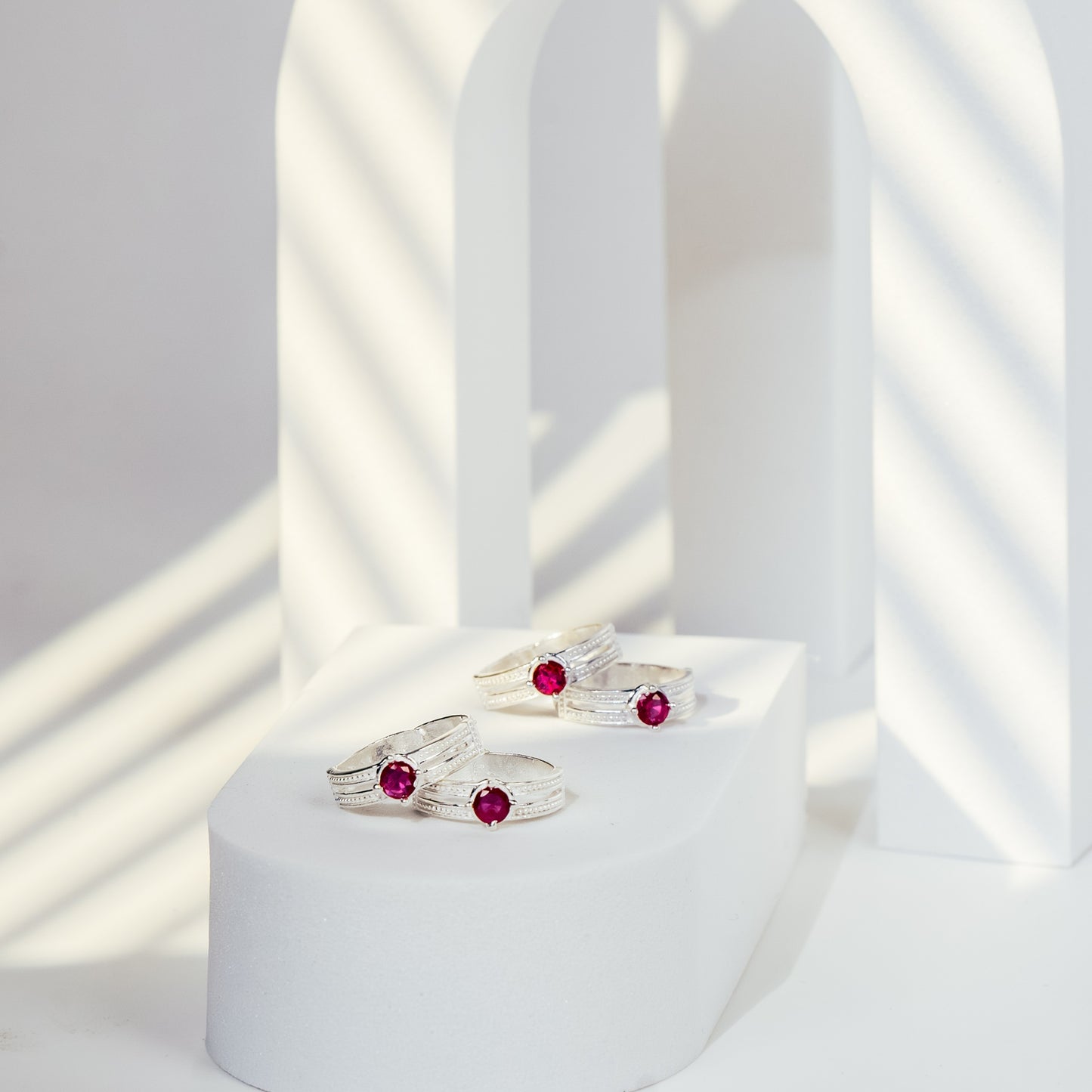 Pink Solitaire Toe Ring