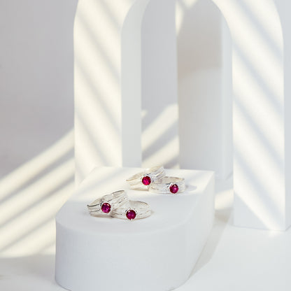 Pink Solitaire Toe Ring