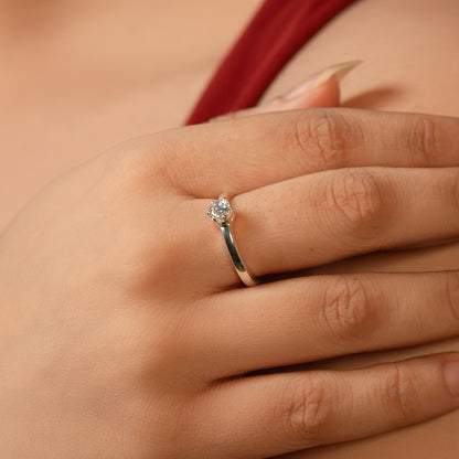 Queen Solitaire Ring