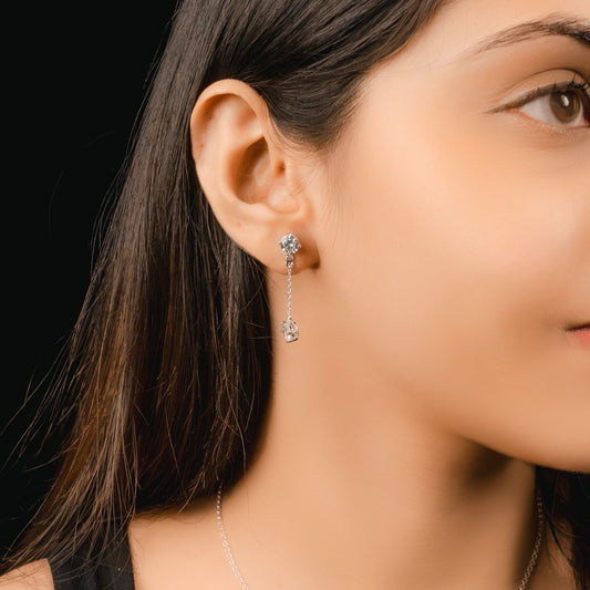 Hanging Solitaire Earring