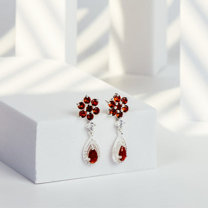 Ruby Zircon Earring