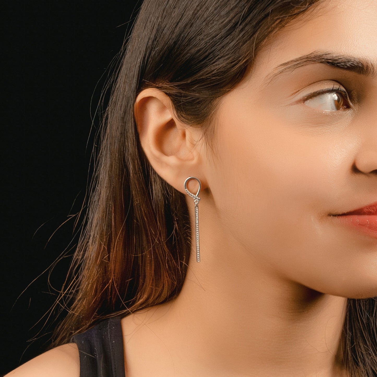 White Zircon Earring