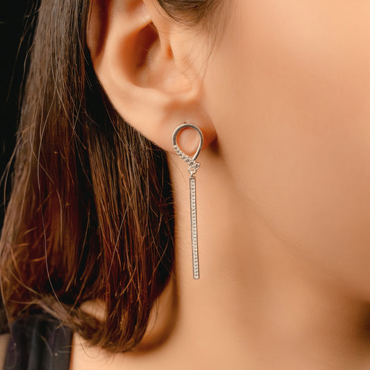 White Zircon Earring