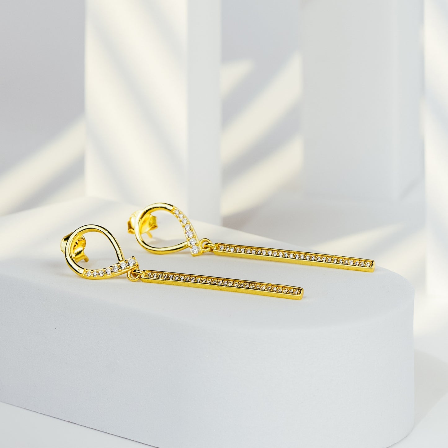 White Zircon Earring