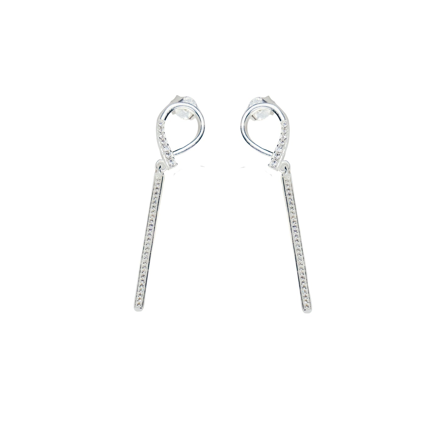 White Zircon Earring
