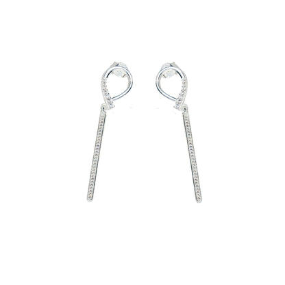 White Zircon Earring
