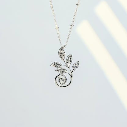 Spiral Leaf Chain Pendant