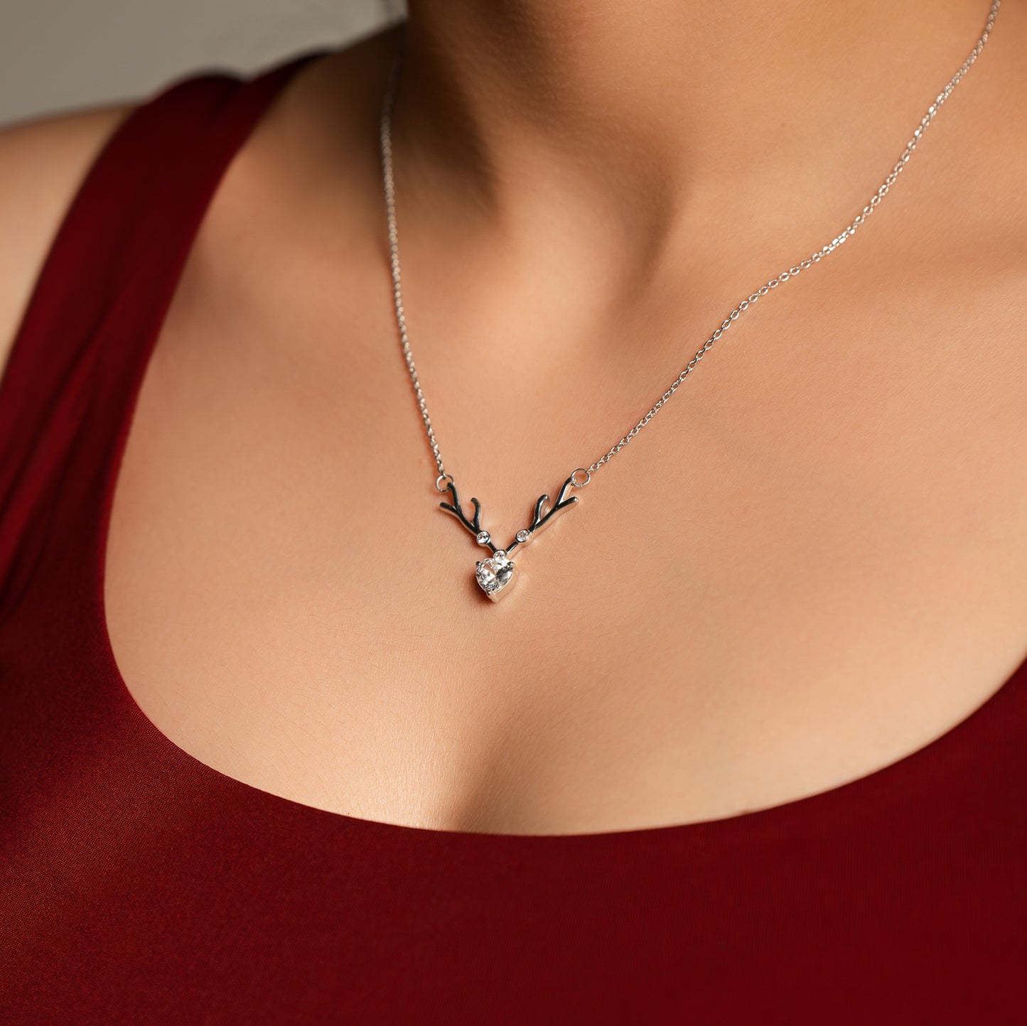Deer Heart Chain Pendant