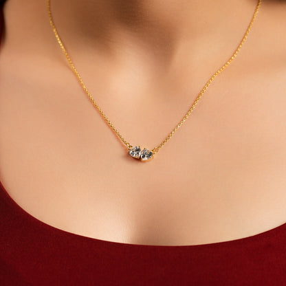Double Heart Chain Pendant