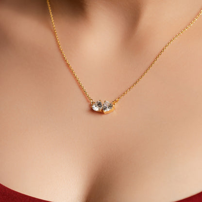Double Heart Chain Pendant