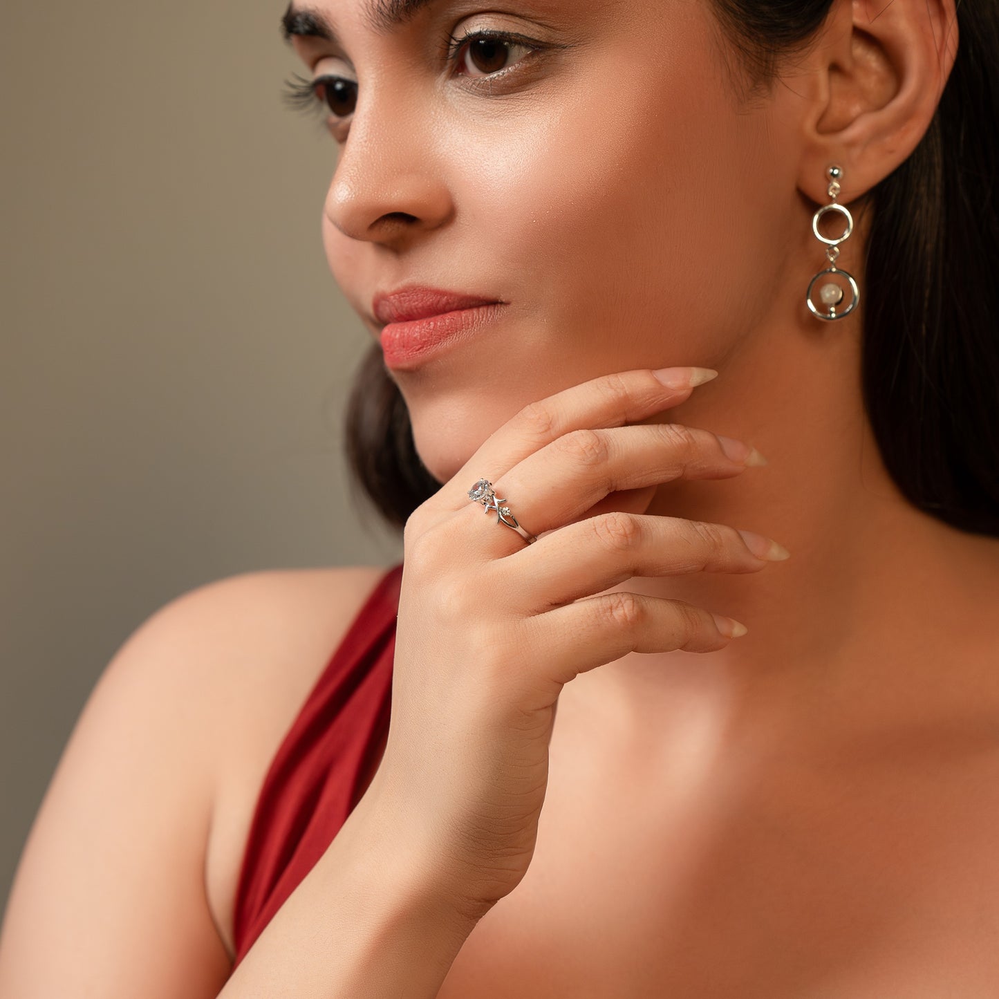 White Solitaire Ring