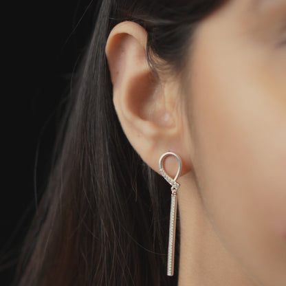 White Zircon Earring